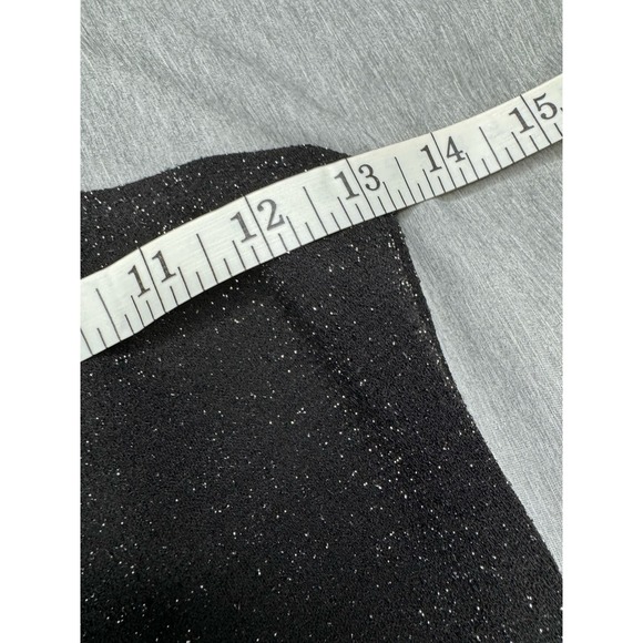 Women's Garage Black Sparkly Buttoned Bottom Tank Top Size Small - Picture 7 of 8